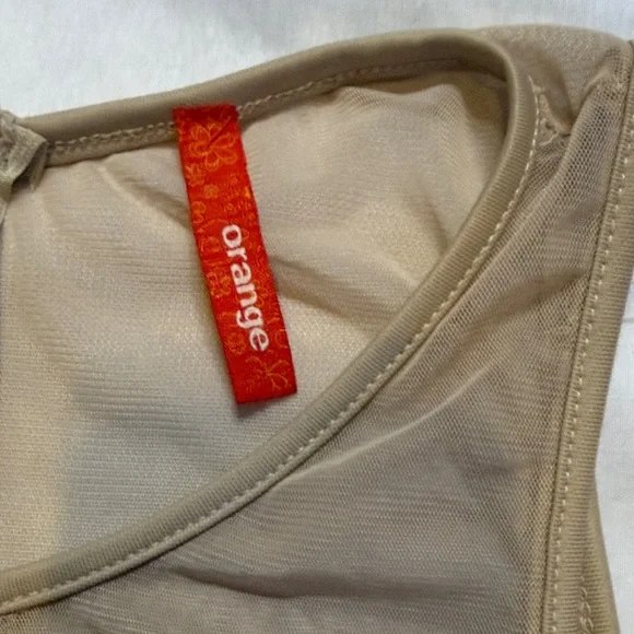 Neon Panel Bodycon Mini Dress | Tan & Lime | Sleeveless Club / Night Out Dress - Picture 3 of 10